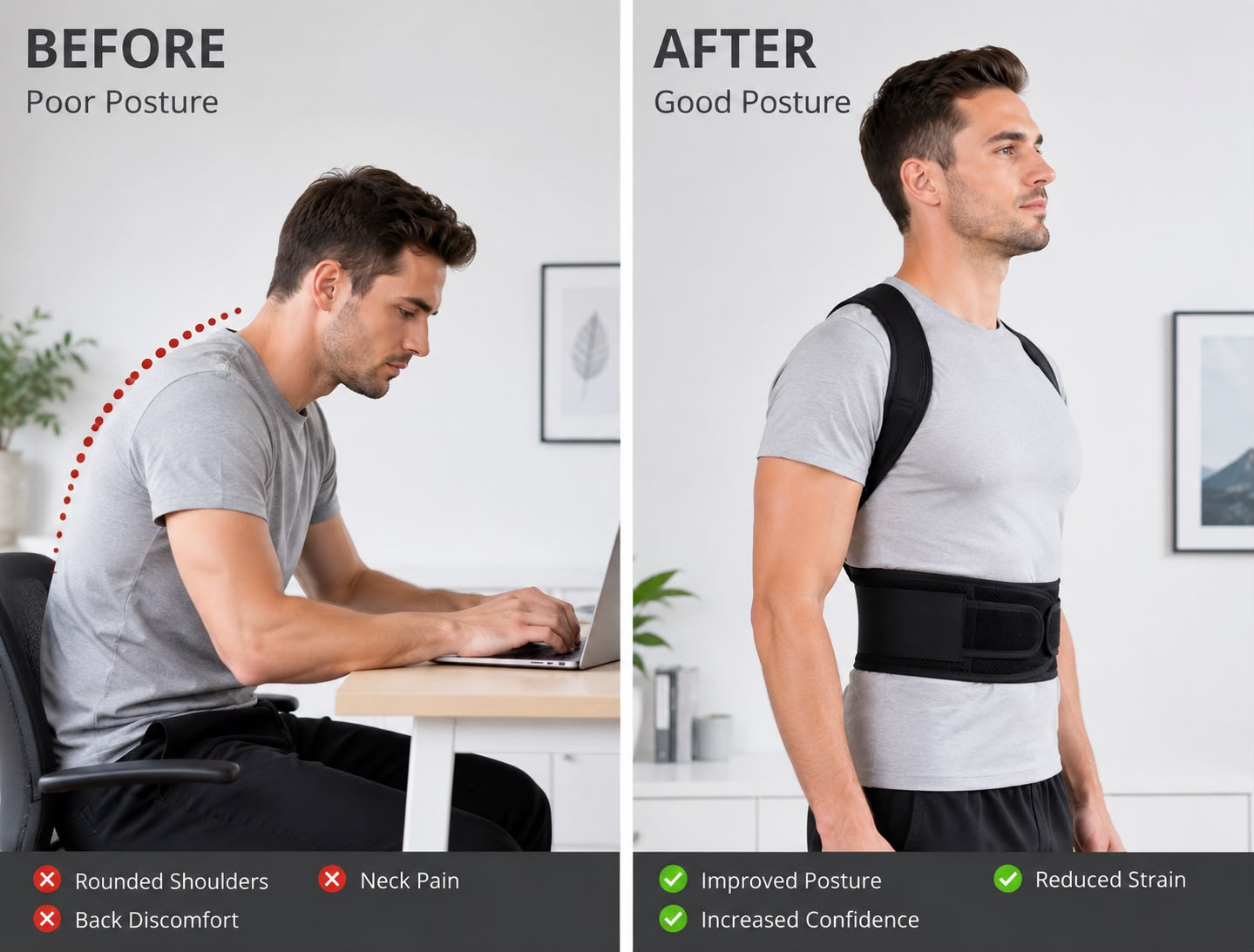 BAREKE Full Back Support Posture Corrector